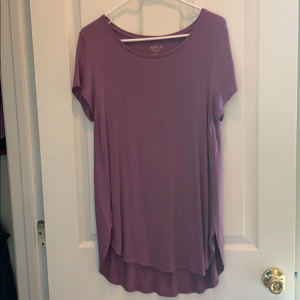 APT. 9 Short Sleeve Tunic Purple